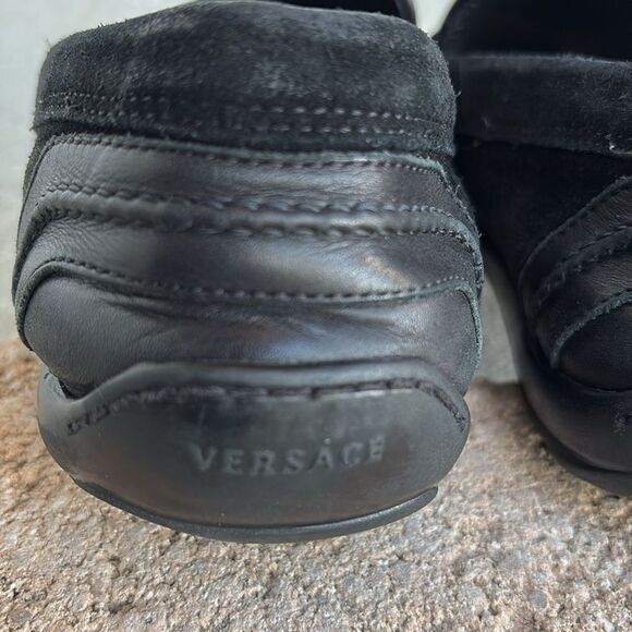Versace leather n suede slip on main image 5
